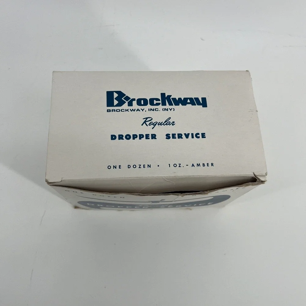 Brockway Dropper Service Amber Glass Bottles 1oz 12 Pack Vintage - Picture 6 of 7